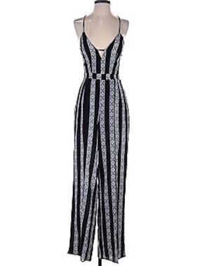 Crystal Sky Boho Black & White Jumpsuit Sz M